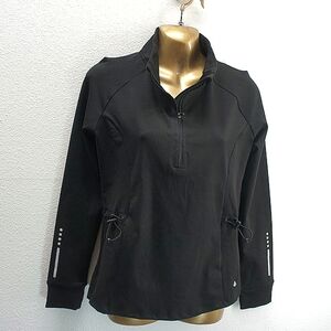 Calia sport by carrie underwood black 1/4 zip top w/tie sides top size M